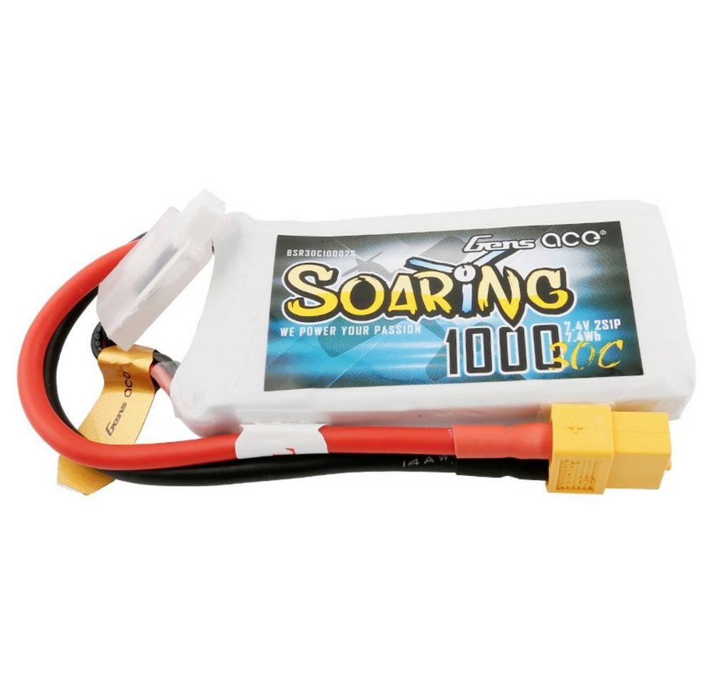 Gens ace Soaring 1000mAh 7.4V 30C 2S1P Lipo Battery Pack Akku von Gens ace