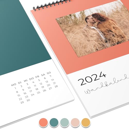 Fotokalender 2024 zum selbstgestalten (Bastelkalender 2024 im A4 Format) - DIY Kalender zum selber gestalten von Januar bis Dezember mit Ferienübersicht - Ideal als Geschenk - Boho Spirits von Gentle North