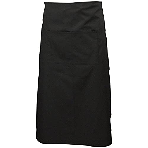 Genware nev-na10 Schürze, schwarz Taille mit Split Tasche, 90 cm x 70 cm von Genware