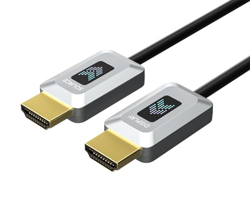 GeoHN.G 8K HDMI Glasfaserkabel 12M, 48Gbps Ultra High Speed langes HDMI 2.1 Kabel 8K@60Hz 4K@120Hz/144Hz Dolby/Dynamic/HDR10/eARC/HDCP 2.2&2.3/3D, kompatibel mit RTX 3090/PS5/Roku TV/HDTV/Blu-ray GeoHN.G 8K HDMI Glasfaserkabel 12M, 48Gbps Ultra High Speed langes HDMI 2.1 Kabel 8K@60Hz 4K@120Hz/144Hz Dolby/Dynamic/HDR10/eARC/HDCP 2.2&2.3/3D, kompatibel mit RTX 3090/PS5/Roku TV/HDTV/Blu-ray von GeoHN.G