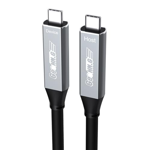 GeoHN.G Full-Featured Glasfaser USB-C auf USB-C Kabel 15M, 5Gbps USB 3.2-Videokabel mit PD 60W, unterstützt 2-Lane DP1.4 und 4K@60Hz Videoausgang für VR, Webcam, TV, Laptop, Videokonferenz von GeoHN.G