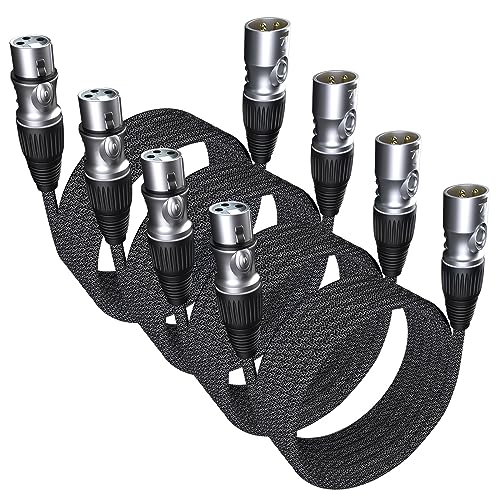 GeoHN.G XLR auf XLR Kabel 2M-4 Pack, 3-Pin Mikrofonkabel XLR Stecker auf Buchse Verlängerungskabel Kompatibel mit Mixer, Live-Bühne, Lautsprecher, Verstärker, Musikaufnahme und mehr GeoHN.G XLR auf XLR Kabel 2M-4 Pack, 3-Pin Mikrofonkabel XLR Stecker auf Buchse Verlängerungskabel Kompatibel mit Mixer, Live-Bühne, Lautsprecher, Verstärker, Musikaufnahme und mehr von GeoHN.G