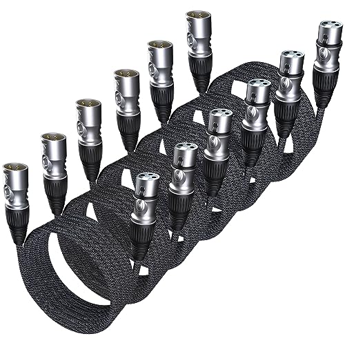 GeoHN.G XLR auf XLR Kabel 3M-6 Pack, 3-Pin Mikrofonkabel XLR Stecker auf Buchse Verlängerungskabel Kompatibel mit Mixer, Live-Bühne, Lautsprecher, Verstärker, Musikaufnahme und mehr GeoHN.G XLR auf XLR Kabel 3M-6 Pack, 3-Pin Mikrofonkabel XLR Stecker auf Buchse Verlängerungskabel Kompatibel mit Mixer, Live-Bühne, Lautsprecher, Verstärker, Musikaufnahme und mehr von GeoHN.G