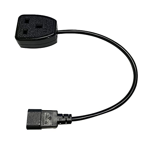 Geofray IEC320 C14 eine UK BS1363A Steckdose, IEC C14 Stecker eine UK 3Pin Buchse Buchse Power Adapter Kabel für PDU USV (0,) von Geofray