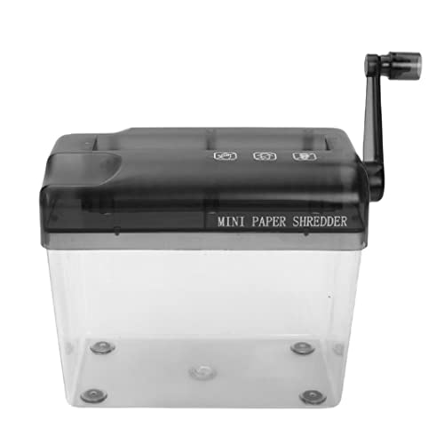 Geofray Mini Hand Aktenvernichter Tragbarer Aktenvernichter A6 Manueller Aktenvernichter Dokumente Papierschneidewerkzeug Haus BüRo Desktop von Geofray