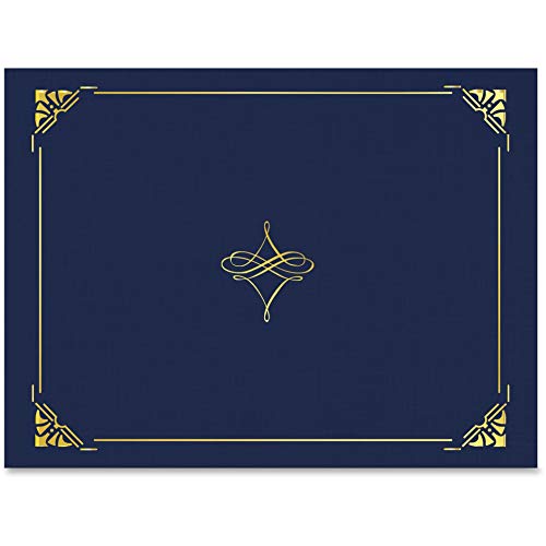 Geographics Marineblau Zertifikat, Gold Folie, Leinen Textur, 22,2 x 28,6 cm 5/Pack (47841) von Geographics