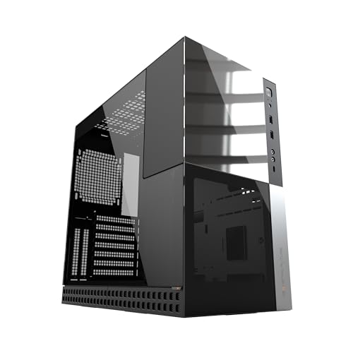 Geometric Future M4 Caliburn Mid/Mini Tower, E-ATX/ATX Gaming-Gehäuse, vertikales Lufttunnel-Design, Typ C, vertikale GPU-Halterung, GEO-M4-CAL von Geometric Future