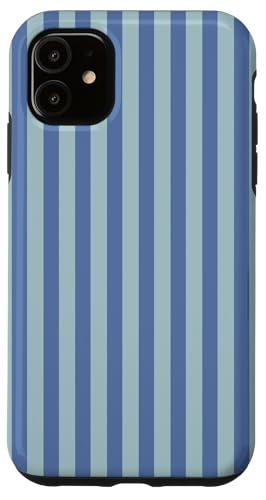 Pastellblaue Streifen geometrisches Küstenstrand-Sommermuster Hülle für iPhone 11 Pastellblaue Streifen geometrisches Küstenstrand-Sommermuster Hülle für iPhone 11 von Geometric Lines Pattern