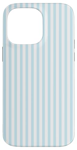 Pastellblaue Streifen geometrisches Küstenstrand-Sommermuster Hülle für iPhone 14 Pro Max von Geometric Lines Pattern