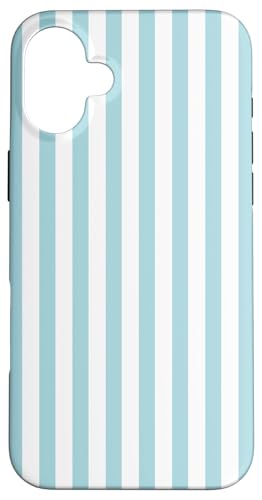 Pastellblaue Streifen geometrisches Küstenstrand-Sommermuster Hülle für iPhone 16 Plus Pastellblaue Streifen geometrisches Küstenstrand-Sommermuster Hülle für iPhone 16 Plus von Geometric Lines Pattern