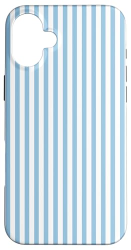Pastellblaue Streifen geometrisches Küstenstrand-Sommermuster Hülle für iPhone 16 Plus Pastellblaue Streifen geometrisches Küstenstrand-Sommermuster Hülle für iPhone 16 Plus von Geometric Lines Pattern