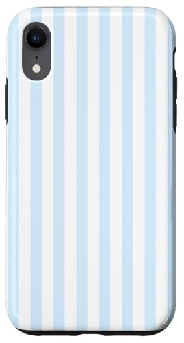 Pastellblaue Streifen geometrisches Küstenstrand-Sommermuster Hülle für iPhone XR Pastellblaue Streifen geometrisches Küstenstrand-Sommermuster Hülle für iPhone XR von Geometric Lines Pattern