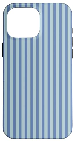 Weiche Pastellblaue Streifen Geometrische Küste Strand Sommer Hülle für iPhone 16 Pro Max von Geometric Lines Pattern