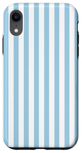 Weiche Pastellblaue Streifen Geometrische Küste Strand Sommer Hülle für iPhone XR Weiche Pastellblaue Streifen Geometrische Küste Strand Sommer Hülle für iPhone XR von Geometric Lines Pattern