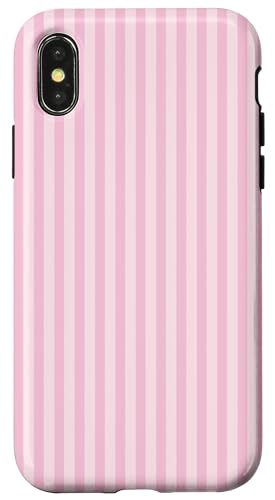 Weiche Pastellrosa Streifen Geometrische vertikale Linien Trendy Hülle für iPhone X/XS von Geometric Lines Pattern
