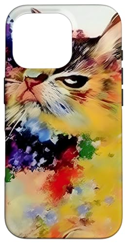 Bunte abstrakte Katze – lebendiges, künstlerisches Katzen-Design Hülle für iPhone 16 Pro Bunte abstrakte Katze – lebendiges, künstlerisches Katzen-Design Hülle für iPhone 16 Pro von Geonetiqué Designs