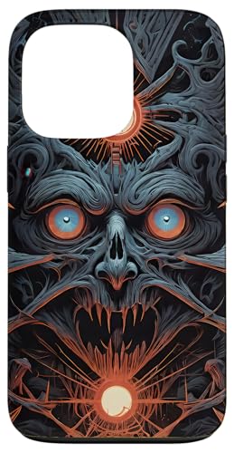 Dark Fantasy Totenkopf-Horror Hülle für iPhone 13 Pro von Geonetiqué Designs