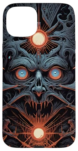 Dark Fantasy Totenkopf-Horror Hülle für iPhone 15 Plus von Geonetiqué Designs