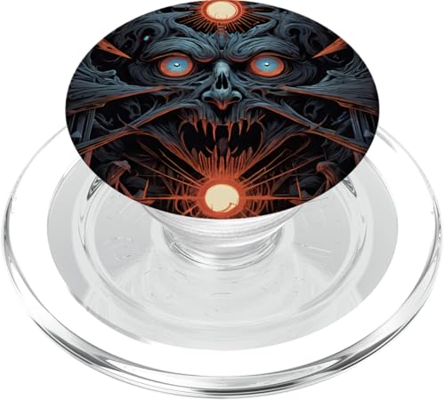 Dark Fantasy Totenkopf-Horror PopSockets PopGrip für MagSafe von Geonetiqué Designs