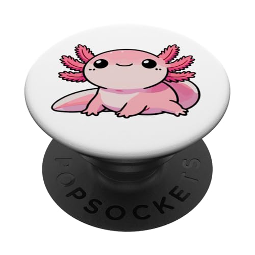 Kawaii Axolotl, niedliches Amphibien-Design PopSockets Klebender PopGrip Kawaii Axolotl, niedliches Amphibien-Design PopSockets Klebender PopGrip von Geonetiqué Designs