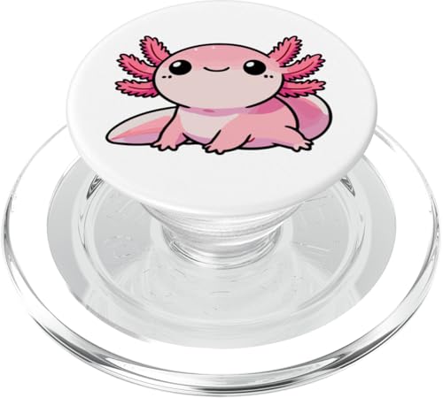 Kawaii Axolotl, niedliches Amphibien-Design PopSockets PopGrip für MagSafe von Geonetiqué Designs