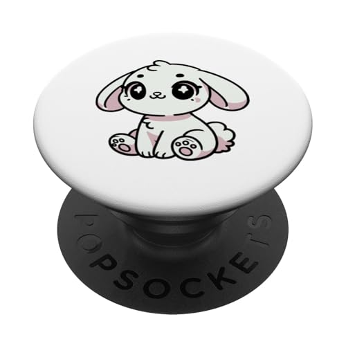 Kawaii Bunny Kaninchen Kunst, niedliches Pastelltier PopSockets Klebender PopGrip von Geonetiqué Designs