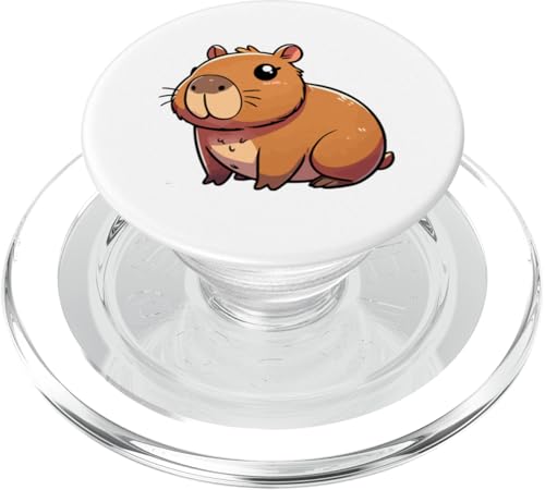 Kawaii Capybara, bezaubernde Chill-Vibes-Kunst PopSockets PopGrip für MagSafe von Geonetiqué Designs