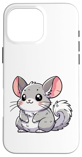 Kawaii Chinchilla - Süße flauschige Tier-Illustration Hülle für iPhone 16 Pro Max von Geonetiqué Designs