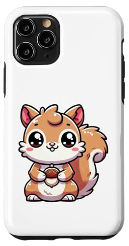 Kawaii Eichhörnchen Kunst, niedliches Waldtier-Design Hülle für iPhone 11 Pro von Geonetiqué Designs