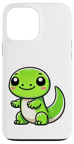 Kawaii Eidechse, niedliches Cartoon-Reptilien-Design Hülle für iPhone 13 Pro Max von Geonetiqué Designs