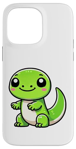 Kawaii Eidechse, niedliches Cartoon-Reptilien-Design Hülle für iPhone 14 Pro Max von Geonetiqué Designs
