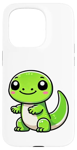Kawaii Eidechse, niedliches Cartoon-Reptilien-Design Hülle für iPhone 15 Pro von Geonetiqué Designs