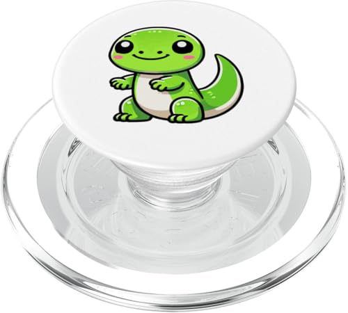 Kawaii Eidechse, niedliches Cartoon-Reptilien-Design PopSockets PopGrip für MagSafe von Geonetiqué Designs