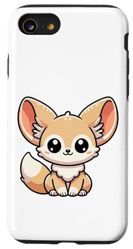 Kawaii Fennec Fox - Niedliche große Ohren Wüstenfuchs Charakter Hülle für iPhone SE (2020) / 7 / 8 von Geonetiqué Designs