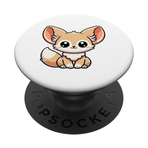 Kawaii Fennec Fox - Niedliche große Ohren Wüstenfuchs Charakter PopSockets Klebender PopGrip von Geonetiqué Designs