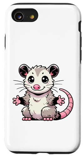 Kawaii Opossum Art, niedliche Opossum-Illustration Hülle für iPhone SE (2020) / 7 / 8 von Geonetiqué Designs