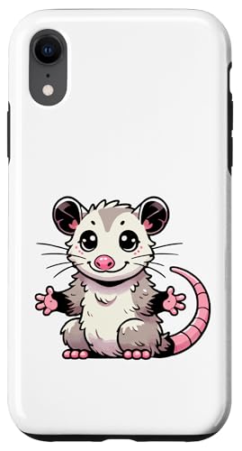Kawaii Opossum Art, niedliche Opossum-Illustration Hülle für iPhone XR von Geonetiqué Designs