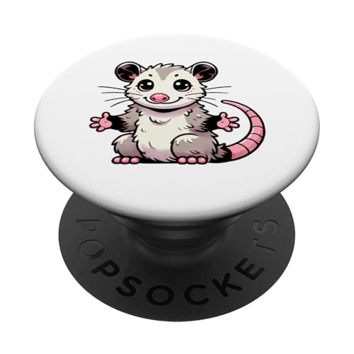 Kawaii Opossum Art, niedliche Opossum-Illustration PopSockets Klebender PopGrip von Geonetiqué Designs