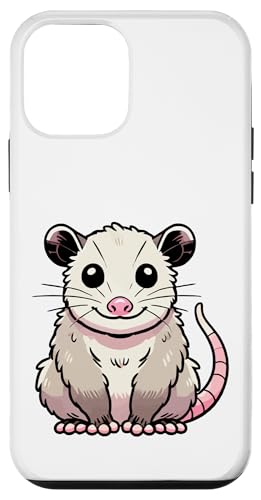 Kawaii Opossum - Süßes lächelndes Opossum mit rosa Nase und Schwanz Hülle für iPhone 12 mini von Geonetiqué Designs