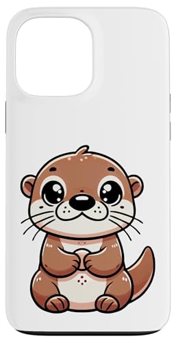 Kawaii Otter Art Niedliches Cartoon Otter Design Hülle für iPhone 13 Pro Max von Geonetiqué Designs