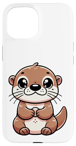 Kawaii Otter Art Niedliches Cartoon Otter Design Hülle für iPhone 15 von Geonetiqué Designs