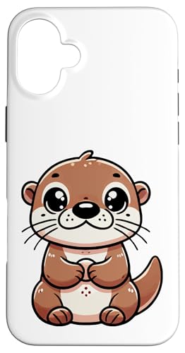 Kawaii Otter Art Niedliches Cartoon Otter Design Hülle für iPhone 16 Plus von Geonetiqué Designs