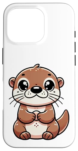 Kawaii Otter Art Niedliches Cartoon Otter Design Hülle für iPhone 16 Pro von Geonetiqué Designs