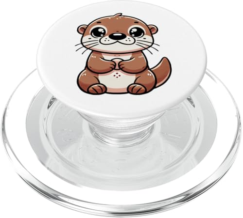 Kawaii Otter Art Niedliches Cartoon Otter Design PopSockets PopGrip für MagSafe von Geonetiqué Designs