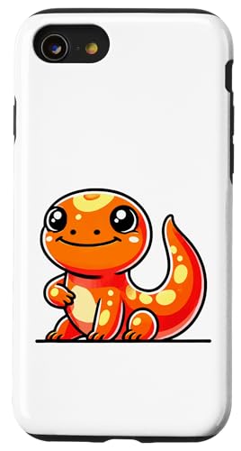 Kawaii-Salamander-Design, niedliche Amphibienkunst Hülle für iPhone SE (2020) / 7 / 8 von Geonetiqué Designs