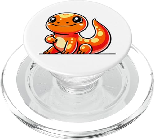 Kawaii-Salamander-Design, niedliche Amphibienkunst PopSockets PopGrip für MagSafe von Geonetiqué Designs