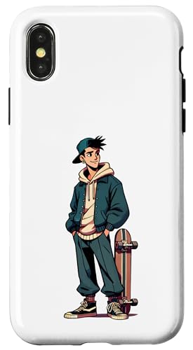 Skater Boy - Grunge Skateboarding Graphic Design Hülle für iPhone X/XS Skater Boy - Grunge Skateboarding Graphic Design Hülle für iPhone X/XS von Geonetiqué Designs