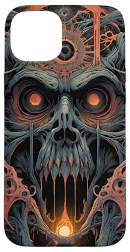 Totenkopf Dark Fantasy Horror Illustration Hülle für iPhone 15 Plus Totenkopf Dark Fantasy Horror Illustration Hülle für iPhone 15 Plus von Geonetiqué Designs