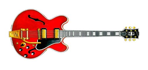Noel Gallagher Gibson ES-355 Gitarre Grußkarte, DL-Größe von George Morgan Illustration