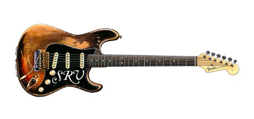 Stevie Ray Vaughan Fender Stratocaster Nummer eins Grußkarte, DL-Größe von George Morgan Illustration